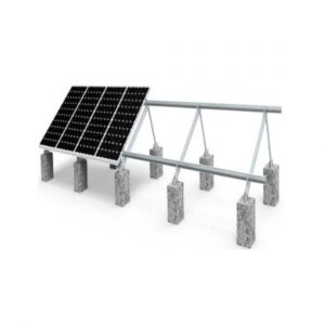 Estructura soporte de aluminio para montaje Triangular para 4 paneles ángulo de inclinación ajustable 15-30 grados, hormigón no incl.