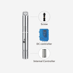 Bomba Sumergible H 500W. Pozo 2″. Bomba Helicoidal con controlador DC