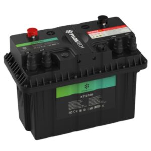 Bateria de Fosato de Ion-Litio 12V 100Ah IP67 – Para sistemas de 12V o 24V – Hasta 2 en serie y 8 en paralelo – No requiere comunicación entre inversor y batería por lo tanto puede funcionar con cualquier inversor/cargador que tenga conexión a batería de 12/24V