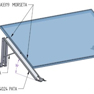 Morseta para fijar Paneles Fotovoltaicos