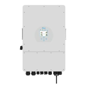 Inversor Hibrido Trifásico 8 kW – IP65 – Hasta 16 en paralelo – 2 MPPT – Funciona con banco de baterías de 48V (Litio o Pb Ácido) – Picos de hasta 16000W por 10s – 5 años de garantía – Soporta salida trifasica desbalanceada – Wifi incluido (Monitoreo via Solar Man) – Limitador de inyeccion incluido