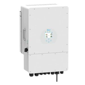 Inversor Hibrido Trifásico 8 kW – IP65 – Hasta 16 en paralelo – 2 MPPT – Funciona con banco de baterías de 48V (Litio o Pb Ácido) – Picos de hasta 16000W por 10s – 5 años de garantía – Soporta salida trifasica desbalanceada – Wifi incluido (Monitoreo via Solar Man) – Limitador de inyeccion incluido