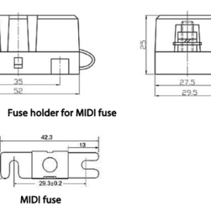 Portafusible para MIDI-fuse